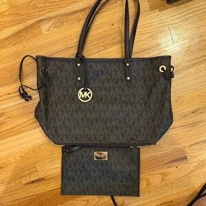 Michael Kors Brown Monogram Tote Bag